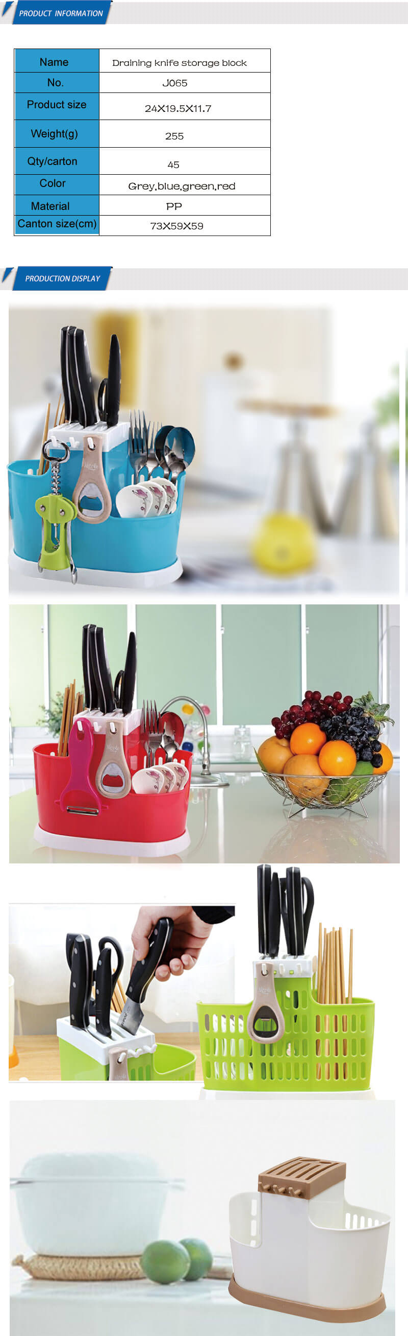 Kitchen Accessories Organizer Fork Spoon Plastic Storage Knife Holder