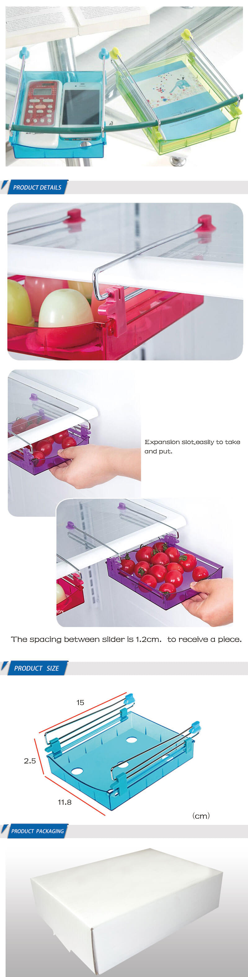 Vegetable Refrigerator Fruit Egg Cold Freezer Storage Drawer