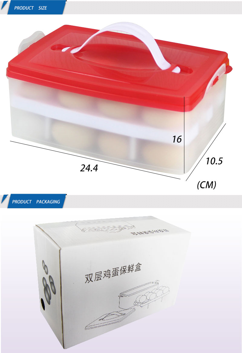 Portable Dozen Frozen Dumplings Food Egg Container Storage Box