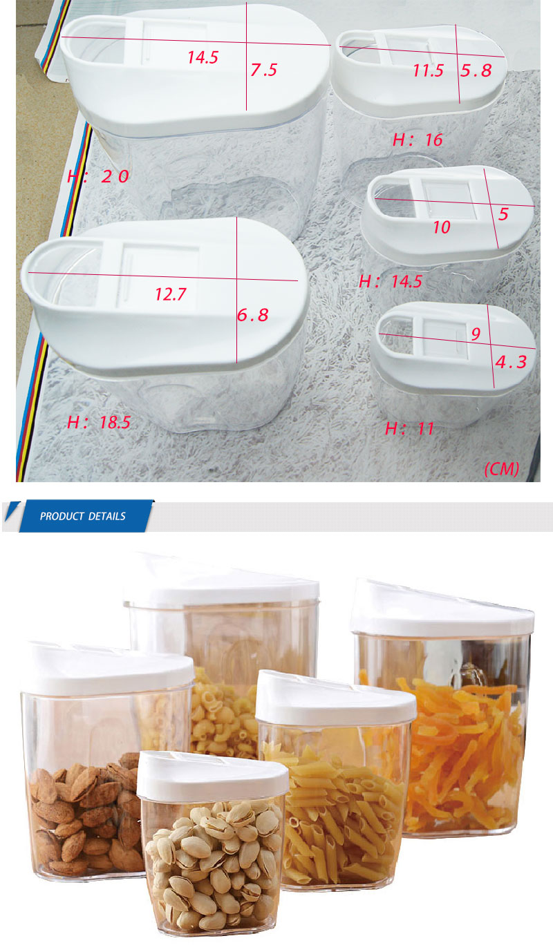 Professional Custom BPA-free Plastic Canisters For Dry Food Premium Food Storage Container