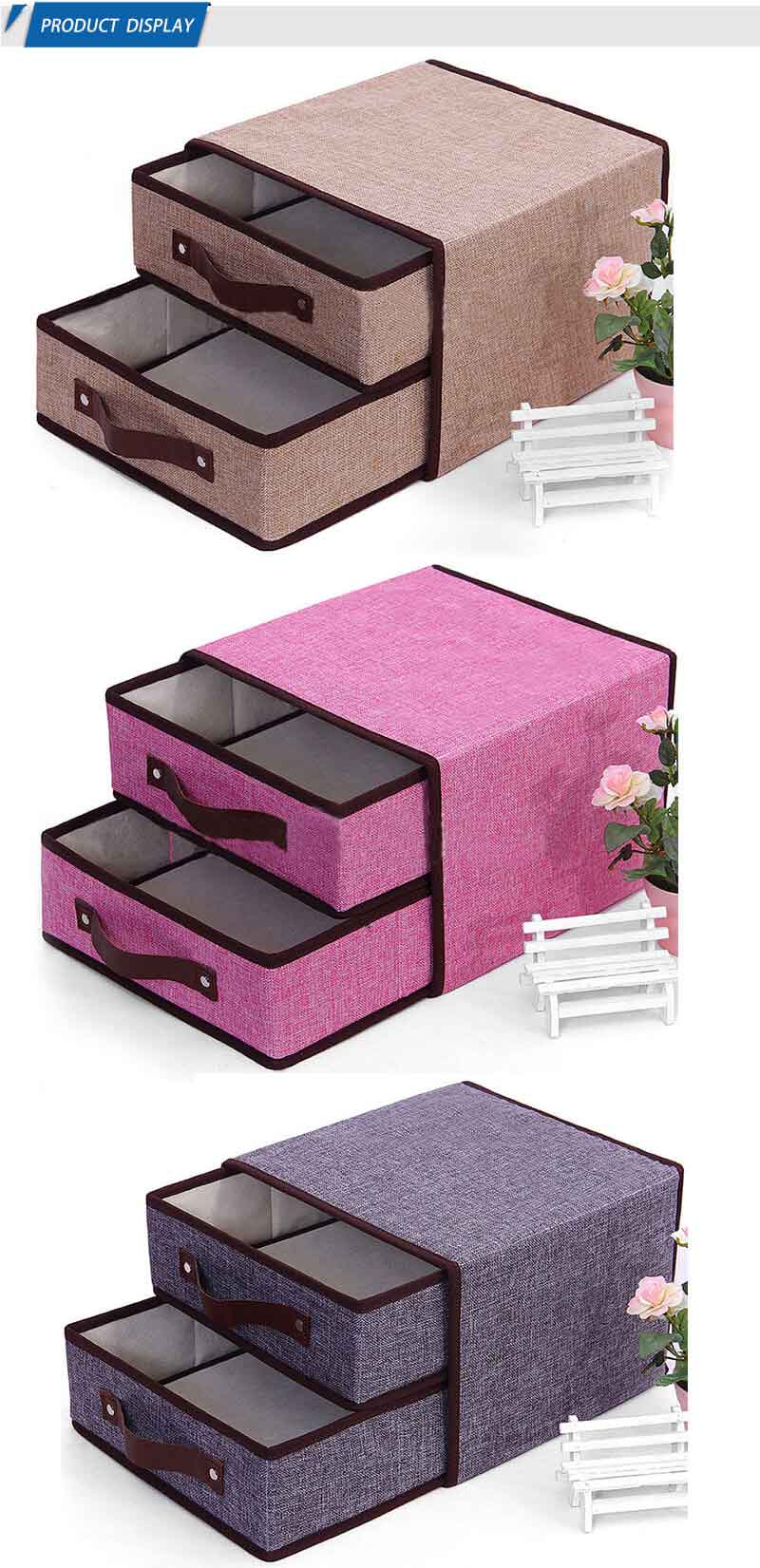 Socks Bra Underwear Sundries Foldable Box Nonwoven Storage Drawer