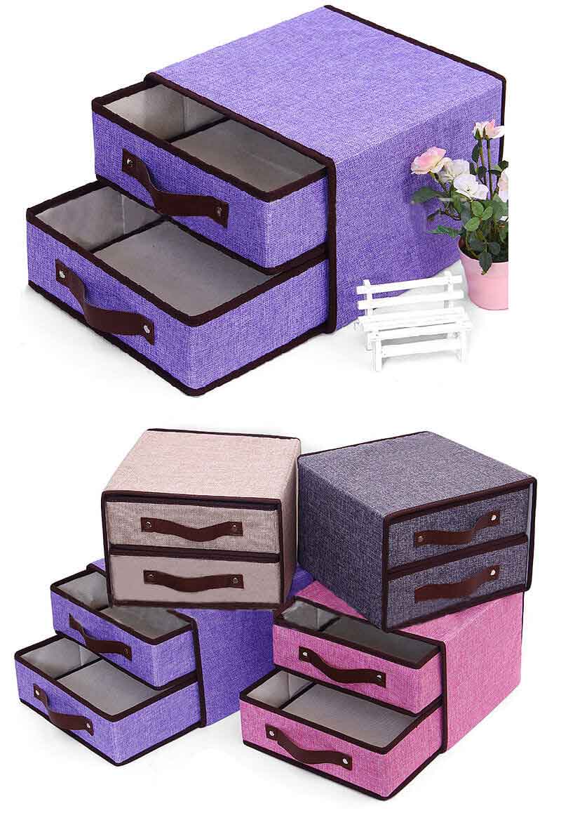 Socks Bra Underwear Sundries Foldable Box Nonwoven Storage Drawer