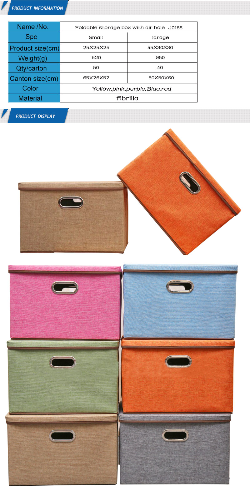 Colourful Clothes Organizer Solutions Foldable Fabric Bins Storage Box