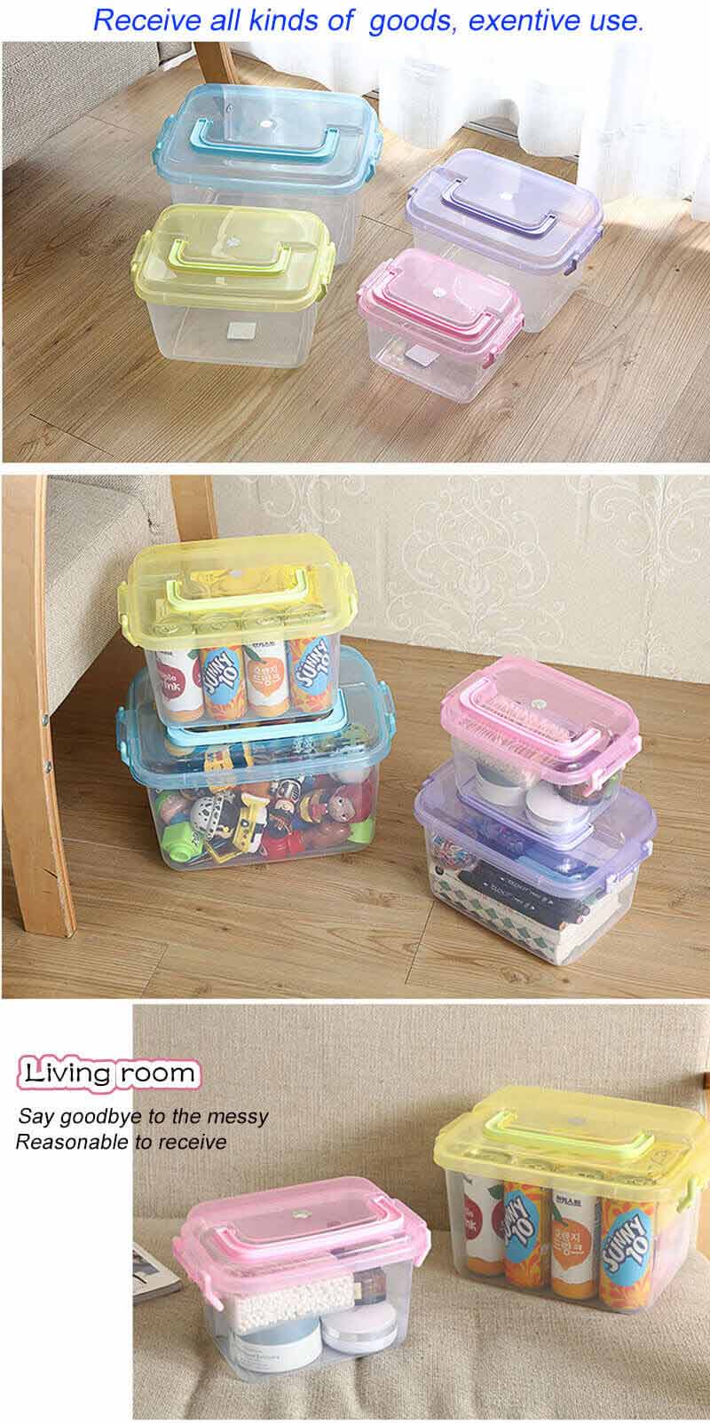 Wholesale Clear Color Transparent  Plastic Sealed Storage Box Container