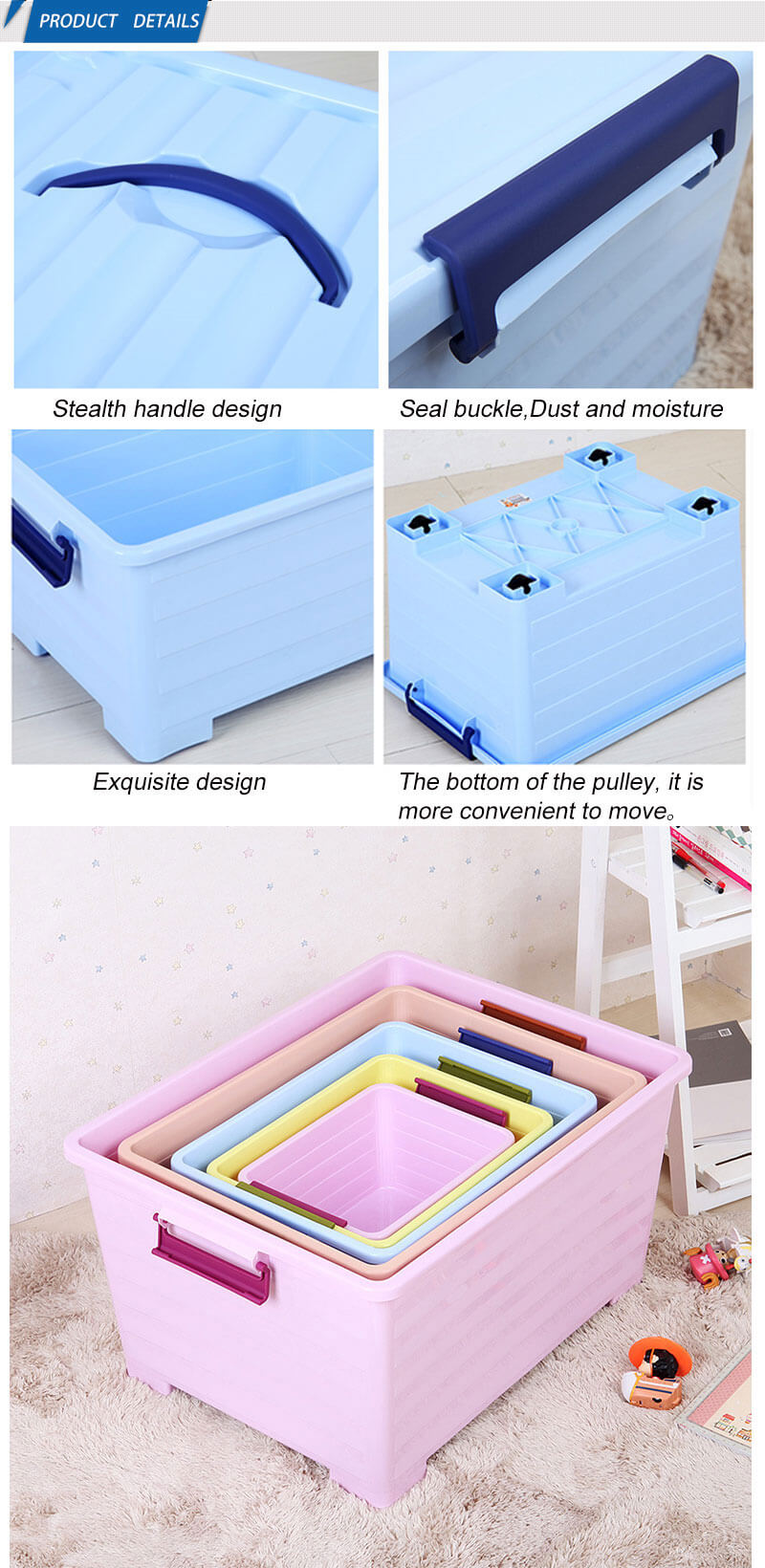 Large Cube Canvas Clothing Toys Home Bins Plastic Storage Box