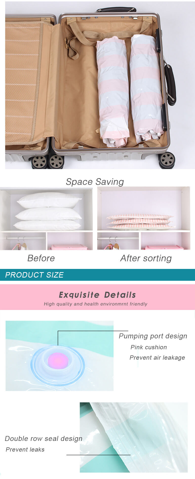 Clothing Bedding Vacuum Compressed Bag Space Saver Storage Bag