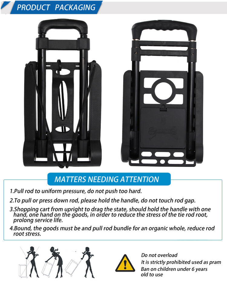 Wholesale Rolling Personal Aluminum Luggage Grocery Cart