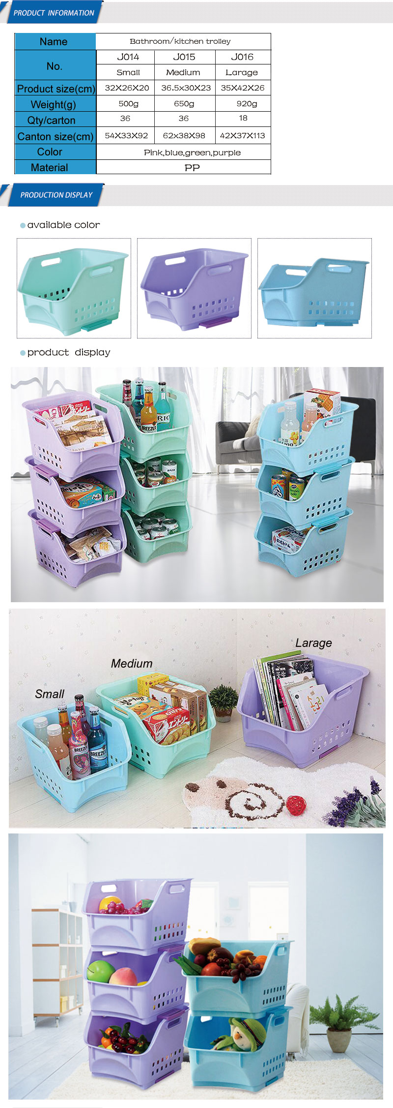 Custom Washing Appliances Laundry Bathroom Plastic Storage Basket