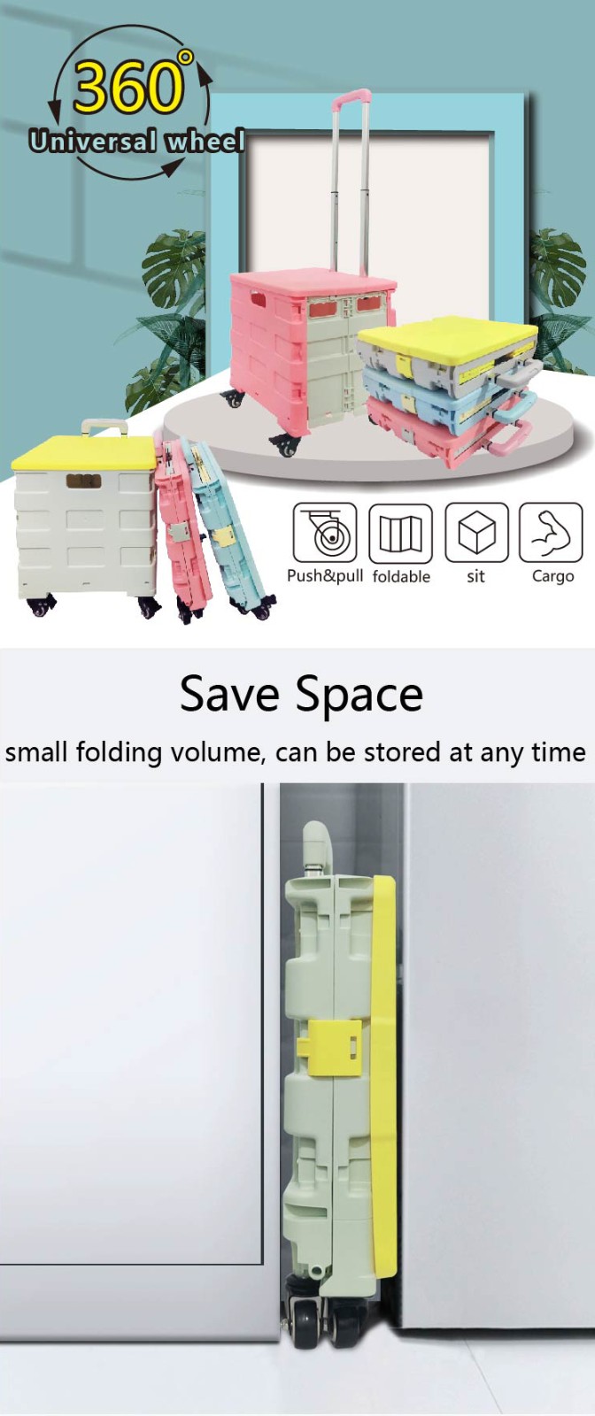 rolling crate cart