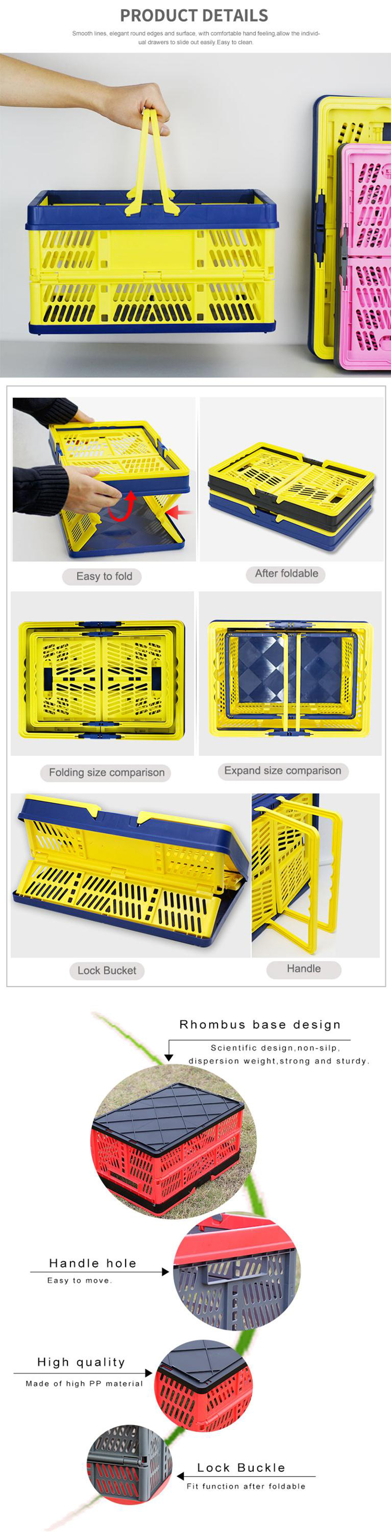 Plastic Basket With Lid Laundry Basket Factory Supplier