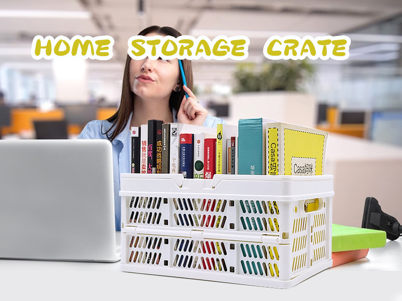 Mini Plastic Baskets Collapsible Stacking Storage Crate