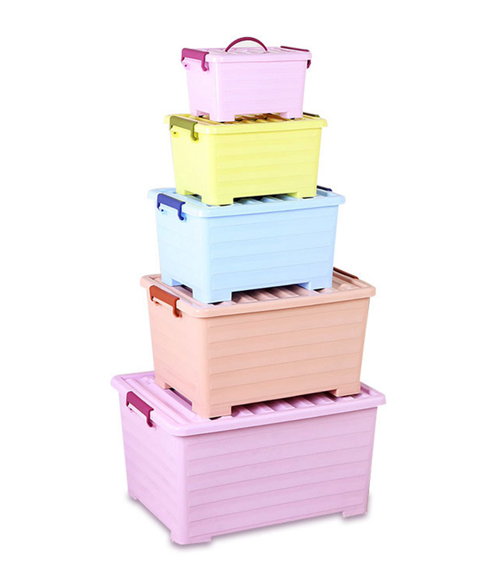 Large Cube Canvas Clothing Toys Home Bins Plastic Storage Box