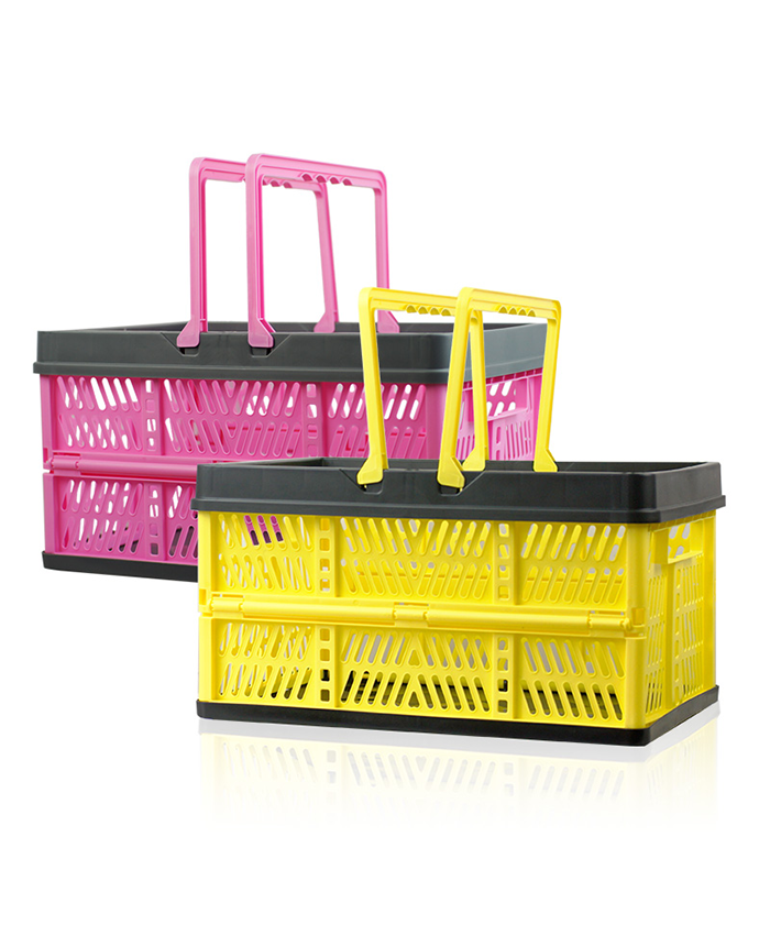 Flexible Plastic Handle Flower Fruit Electric Scooter Laundry Shopping Storage Foldable Basket
