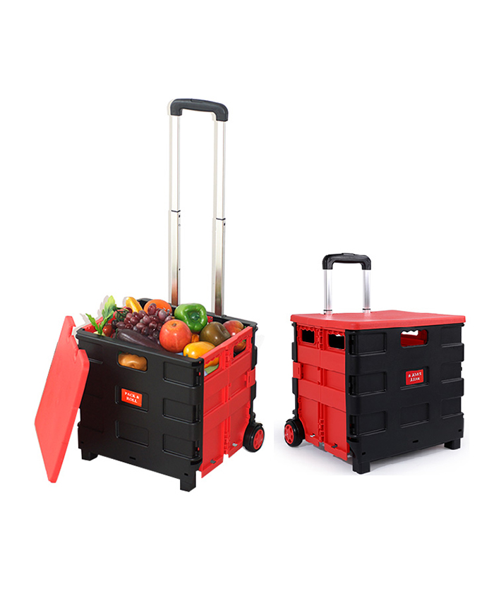 Wholesale Custom Folding Plastic Shopping Cart Trolley