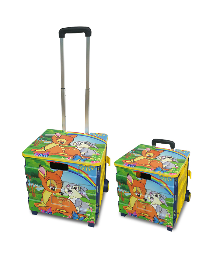 Portable Grocery Household  Folding Collapsible Foldable  Hand Pull Push Folding Shopping Trolley Cart