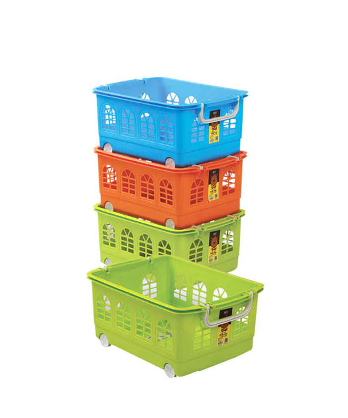 Baby Toy Clothing Handle Magnetic Wicker Plastic Storage Baskets