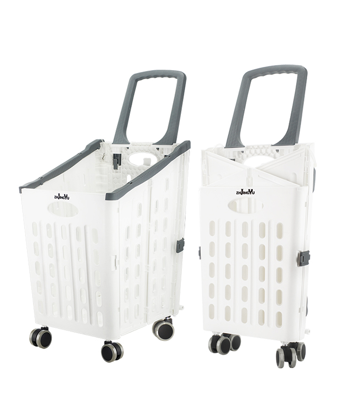 75L Foldable Shopping Cart with Wheels Grocery Carts